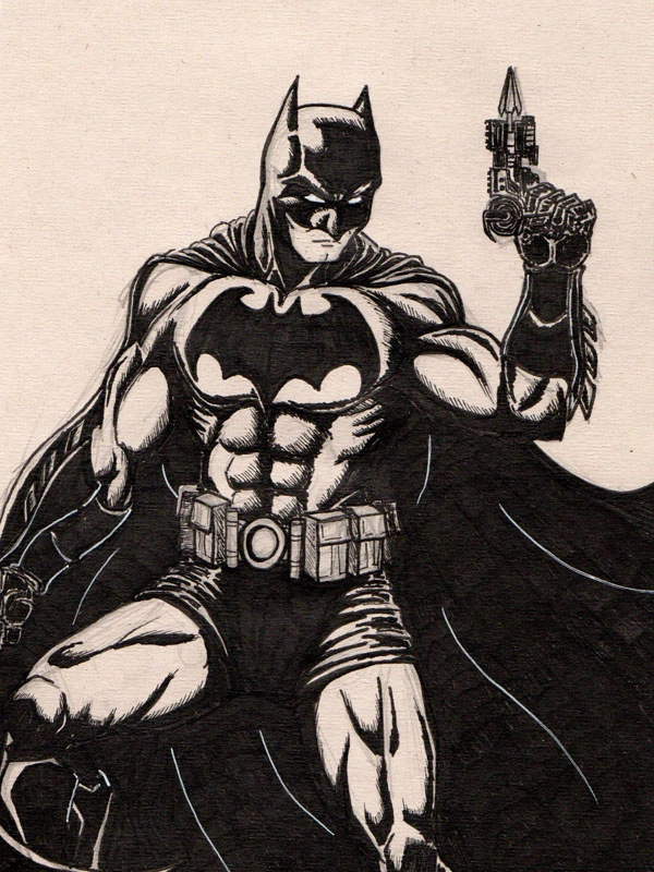 Ilustracion tradicional de Batman V2