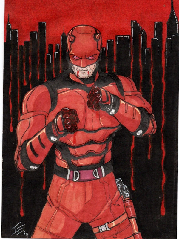 Fanart tradicional de Daredevil - Marvel Comics