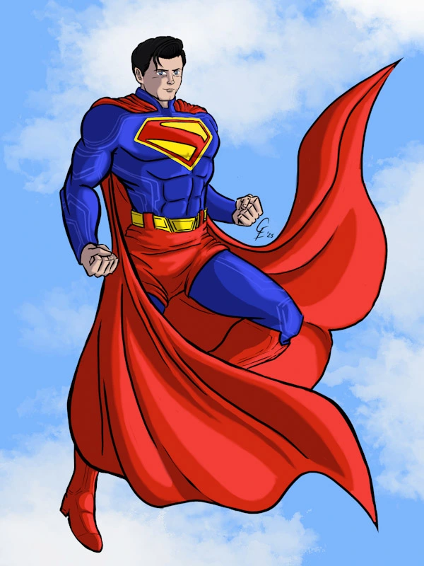 Ilustracion Digital de Superman - DC Comics