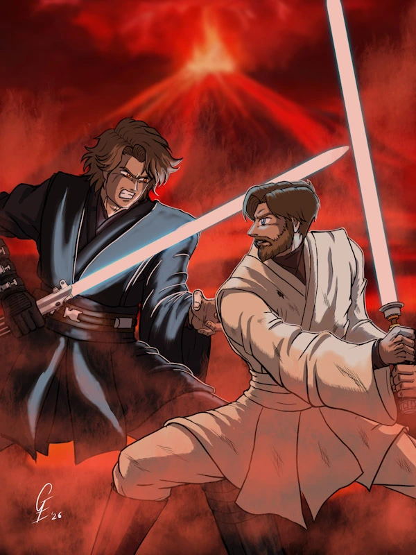 Ilustración personalizada de Jedi - Star Wars